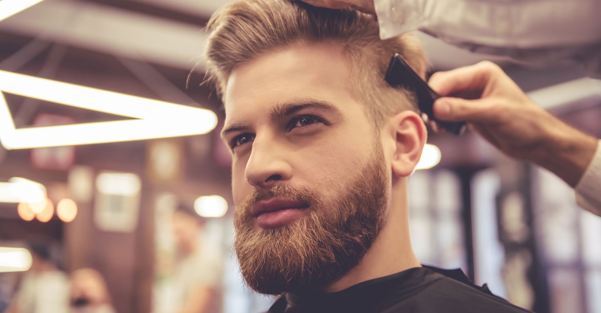 Haircut and beard trim style example